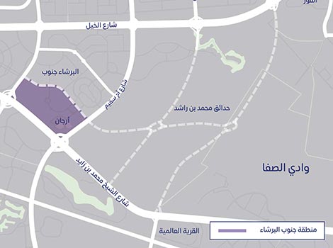 an image layout of Internal Roads at Al Barsha South 3