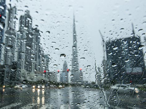 an image of the rain in Dubai