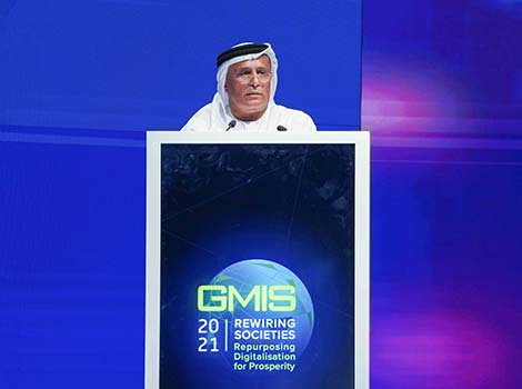 an image of His Excellency Mattar Mohammed Al Tayer speaking at the summit