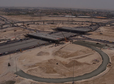 Al Houdh Interchange construction 80% Completed