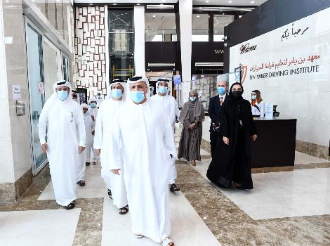an image during Al Tayer visit to Bin Yaber driving institute