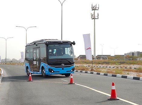 an image of Part of the self-driving bus experiments
