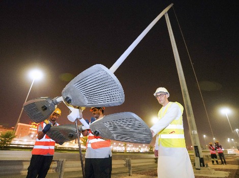 an image showing LED lighting installation