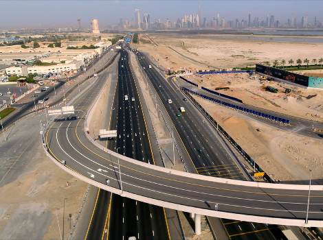 an image of 740-metre bridge leading to Dubai Creek Harbour