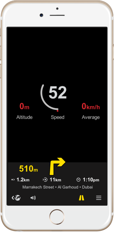 Smart drive speed meter screen