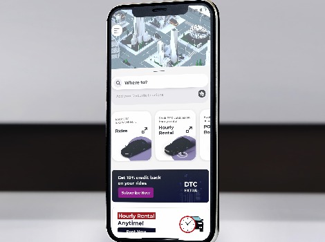 an image of DTC new app screen