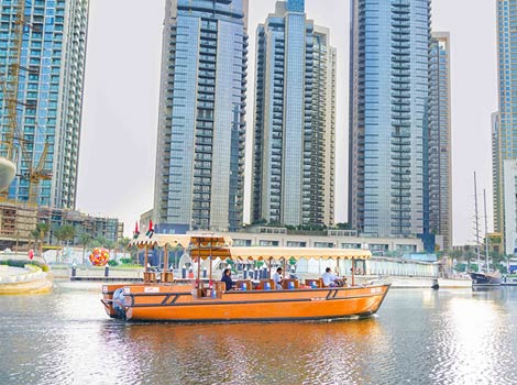 an image of passengers using RTA marine services