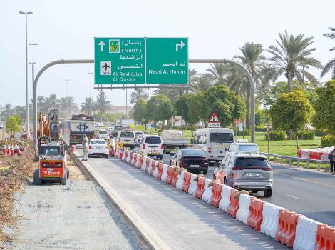 صورة عن بدء تحسينات مرورية على تقاطع ند الحمر للقادمين من شارعي رأس الخور والرباط