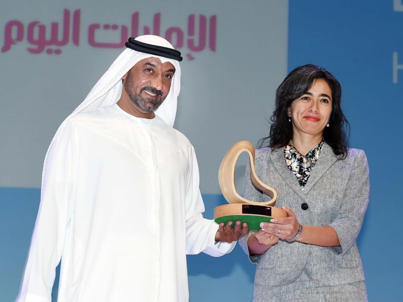 عنصر من مكتبة صور الهيئة عن هنادي ابو نعمة من جريدة الإمارات اليوم الفائزة بجائزة أفضل تغطية إعلامية فردية